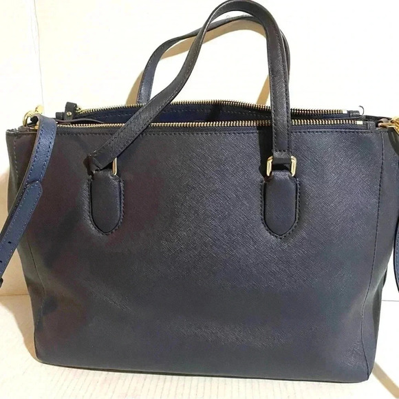 Kate spade blue saffiano leather satchel handbag - Picture 2 of 12